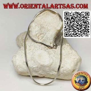 Collana in argento 925 ‰ con maglia snake da 46,5 cm x 2 mm
