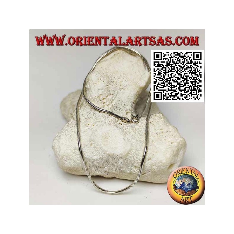 Collana in argento 925 ‰ con maglia snake da 46,5 cm x 2 mm