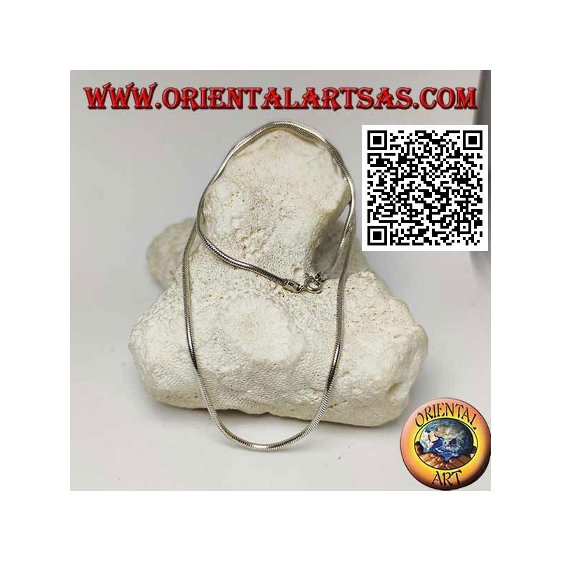 925 ‰ Silberkette mit 46,5 cm x 2 mm Schlangenglied