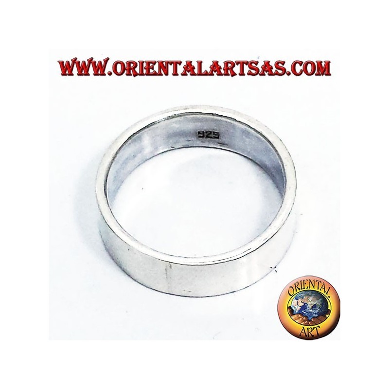 ring flat band 6 mm. silver