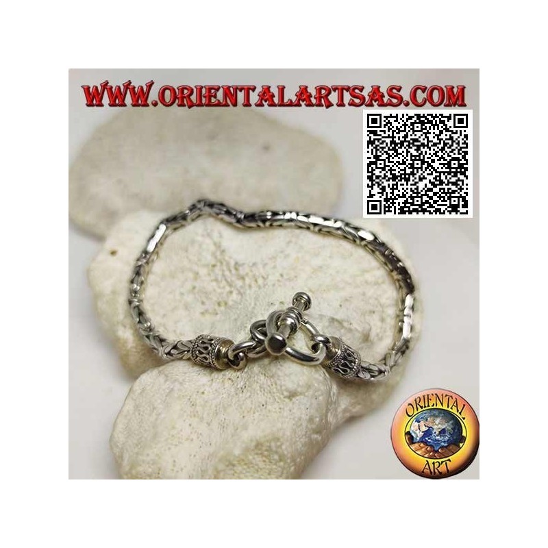 Bracciale Argento Maglia Bizantina Borobudur | Oriental Art