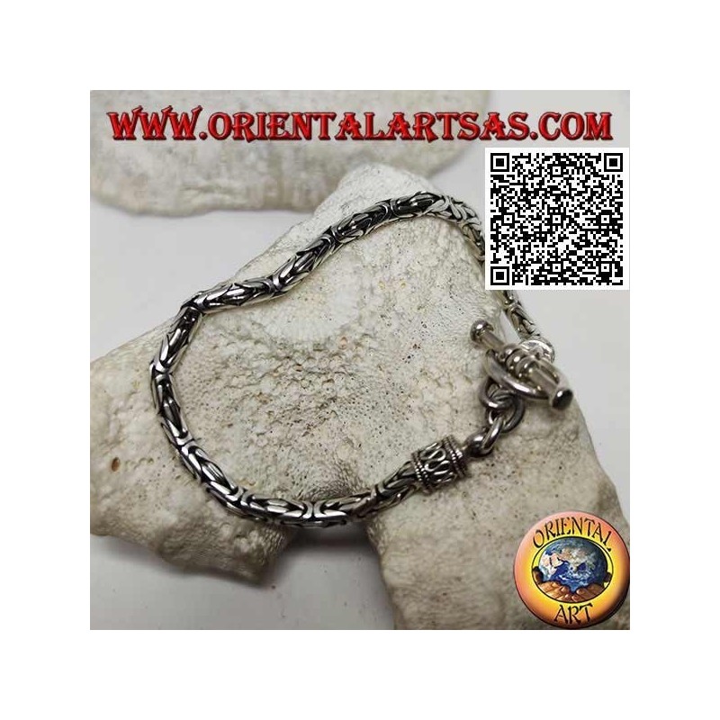 Bracciale Argento Maglia Bizantina Borobudur | Oriental Art