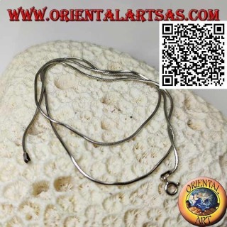 Collar de plata 925 ‰ con eslabón de serpiente de 47,5 cm x 1,5 mm