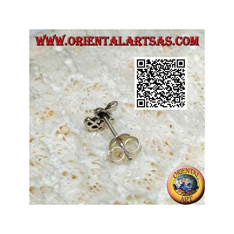 Mini silver earring, the cupid angel who shoots the arrow