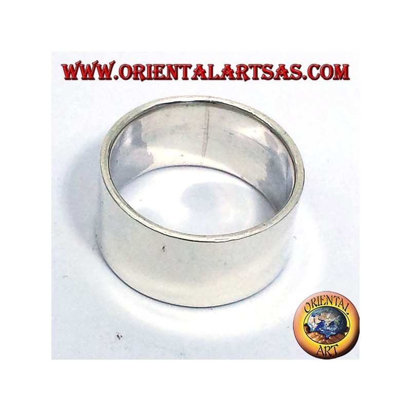 Ring Flachband 12 mm. Silber