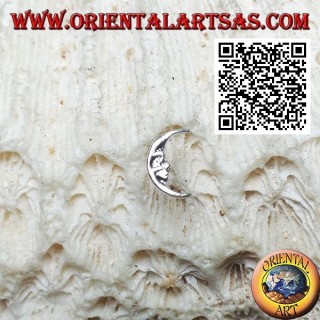 Mini pendiente de plata, la pequeña media luna