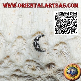 Mini silver earring, the crescent