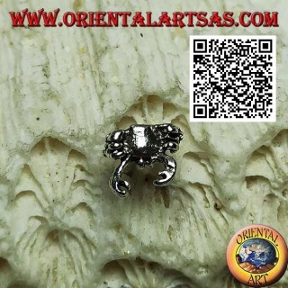 Mini silver earring, the big crab