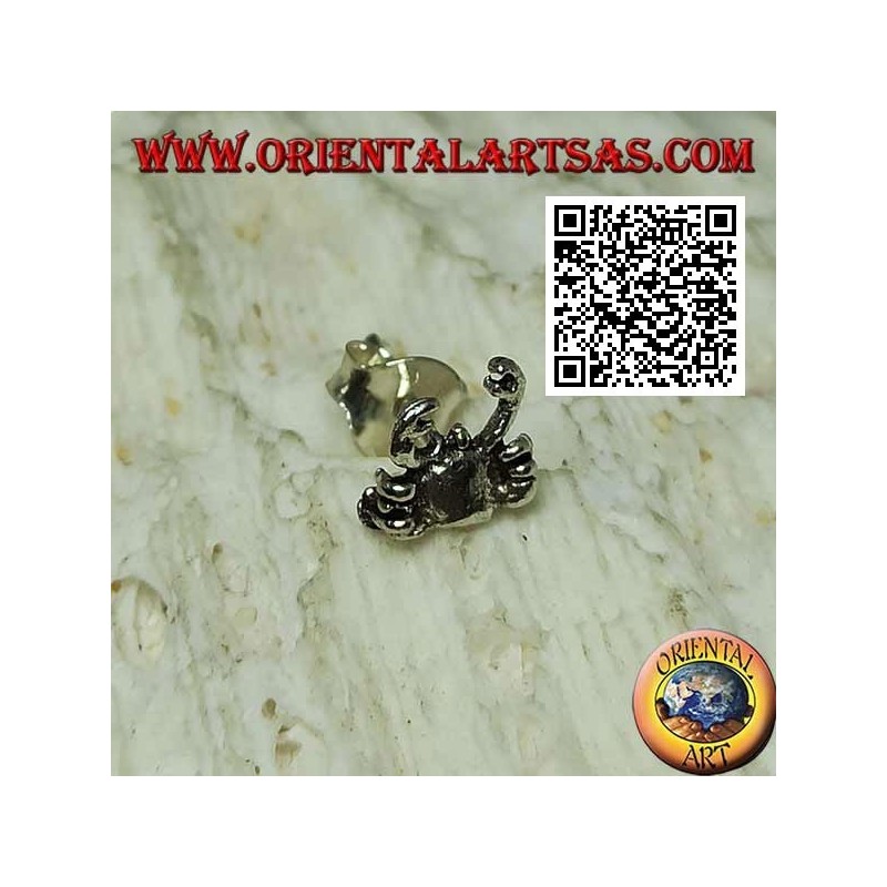 Mini silberner Ohrring, die große Krabbe