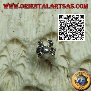 Mini silver earring, the small crab