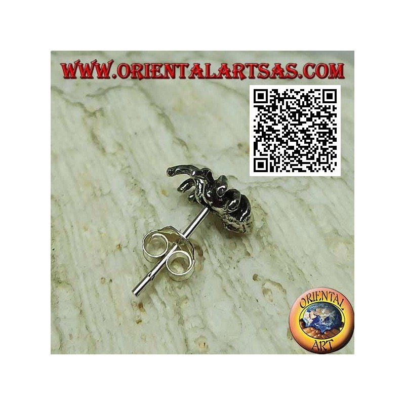 Mini silberner Ohrring, die "Vogelspinne" (die große Spinne)