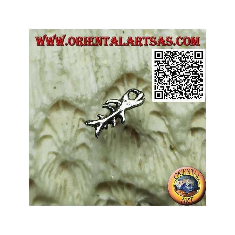 Mini silver earring, shark bone