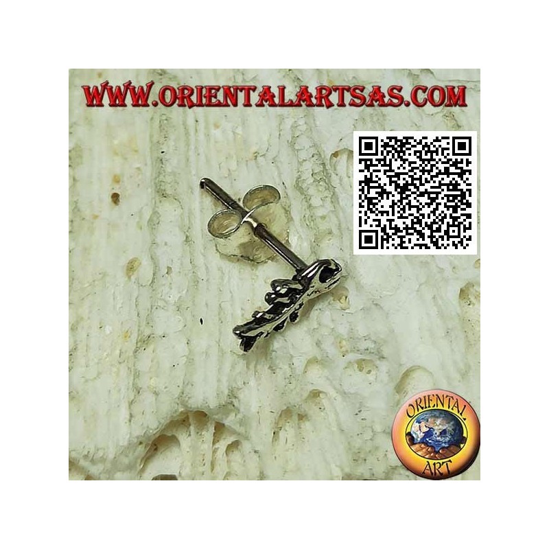 Boucle d'oreille mini argent, os de requin