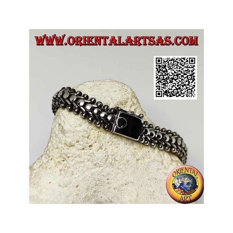 22cm x 11 * 5 mm pulsera de plata de ancho milpiés liso plano