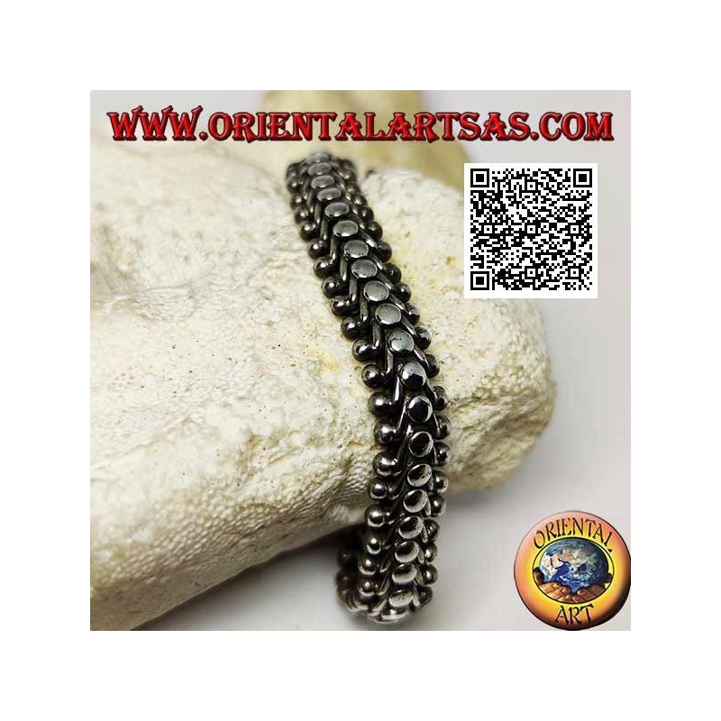 22cm x 11 * 5 mm pulsera de plata de ancho milpiés liso plano