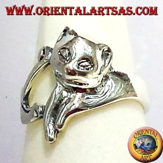 Anello gatto (micio) in argento