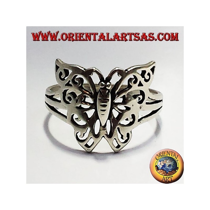 anello in argento farfalla