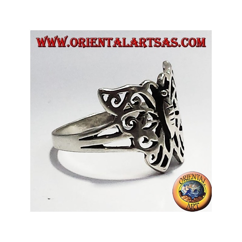 anello in argento farfalla