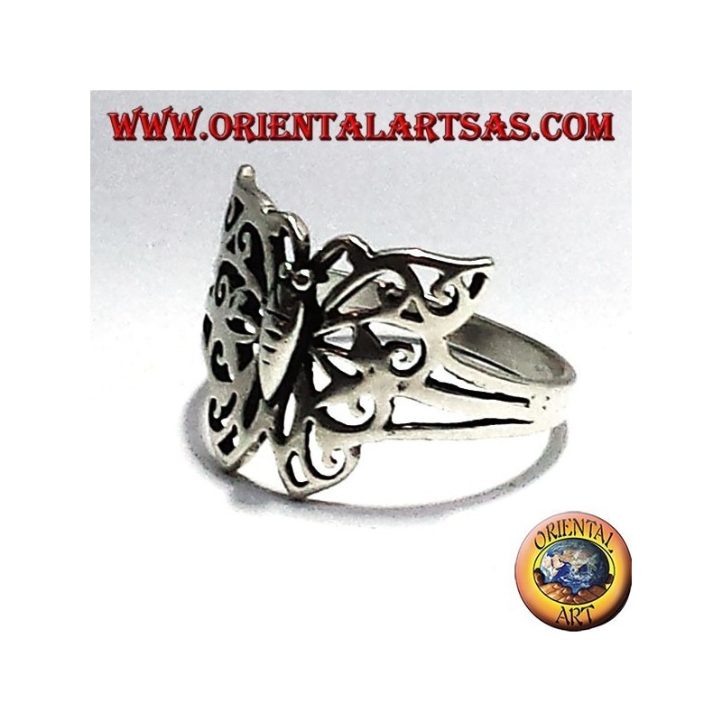 anello in argento farfalla
