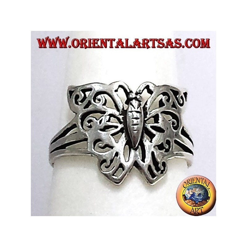 anello in argento farfalla