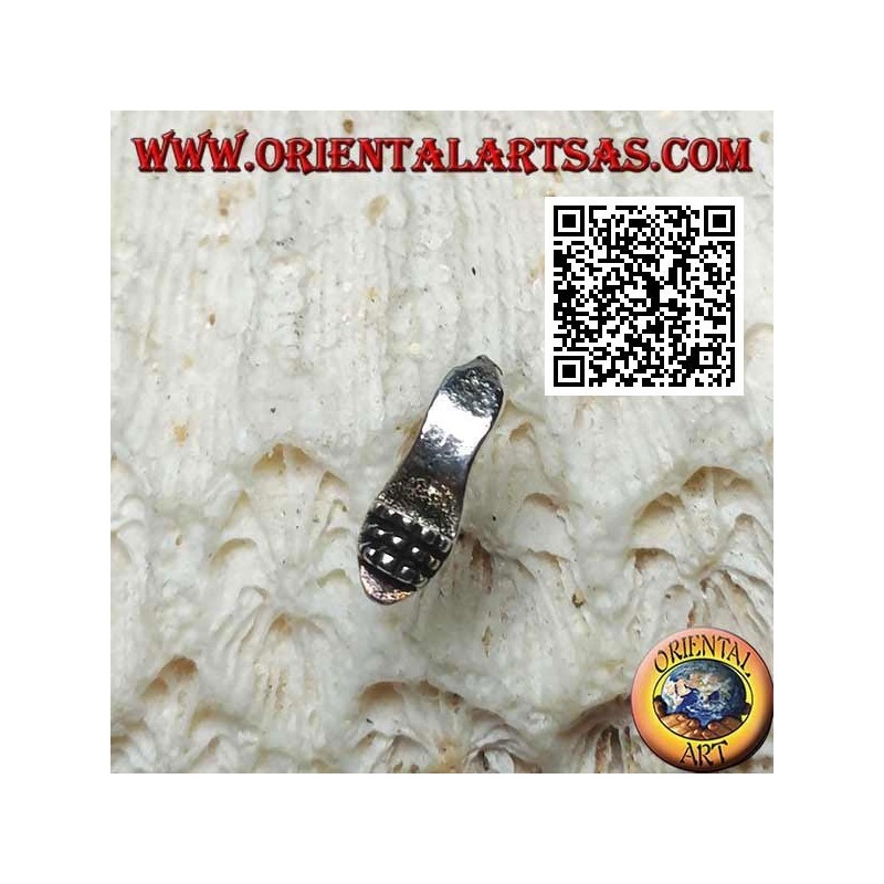 Mini boucle d'oreille en argent, la cale (chaussure)