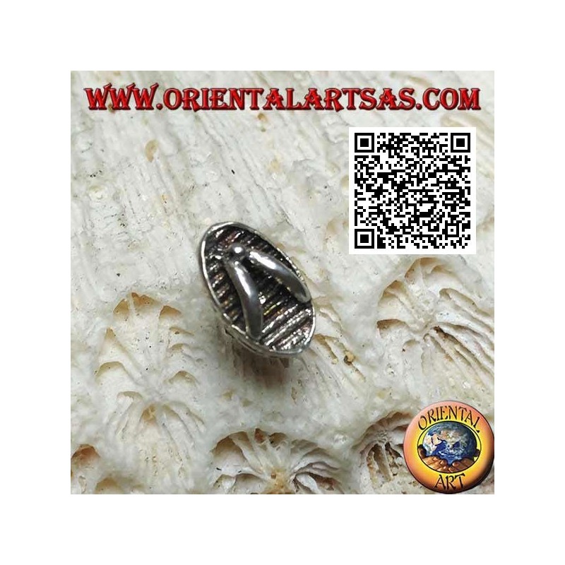 Mini silver earring, the slipper