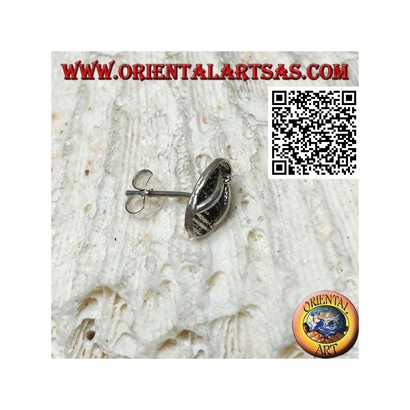 Mini silver earring, the slipper