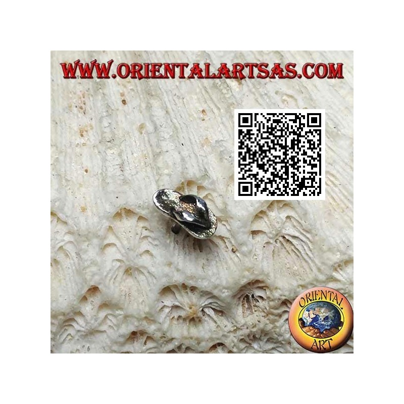 Mini boucle d'oreille en argent, la tongs