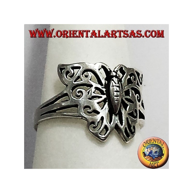 anello in argento farfalla