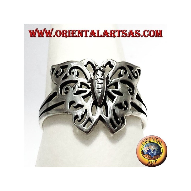 anello in argento farfalla