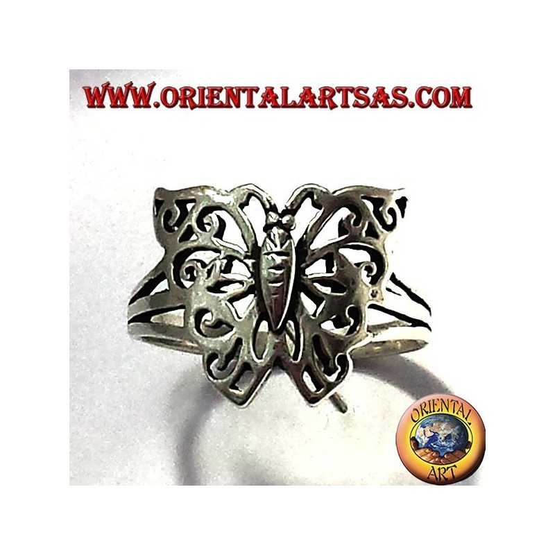 anello in argento farfalla