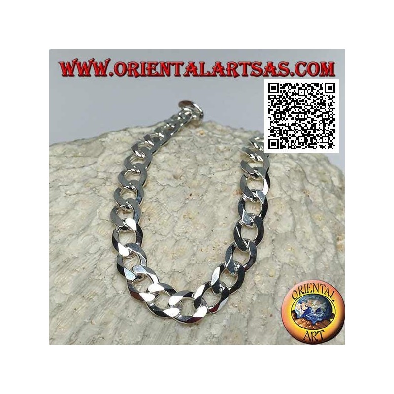 Bracciale Argento Grumetta Piatta Diamantata | Oriental Art