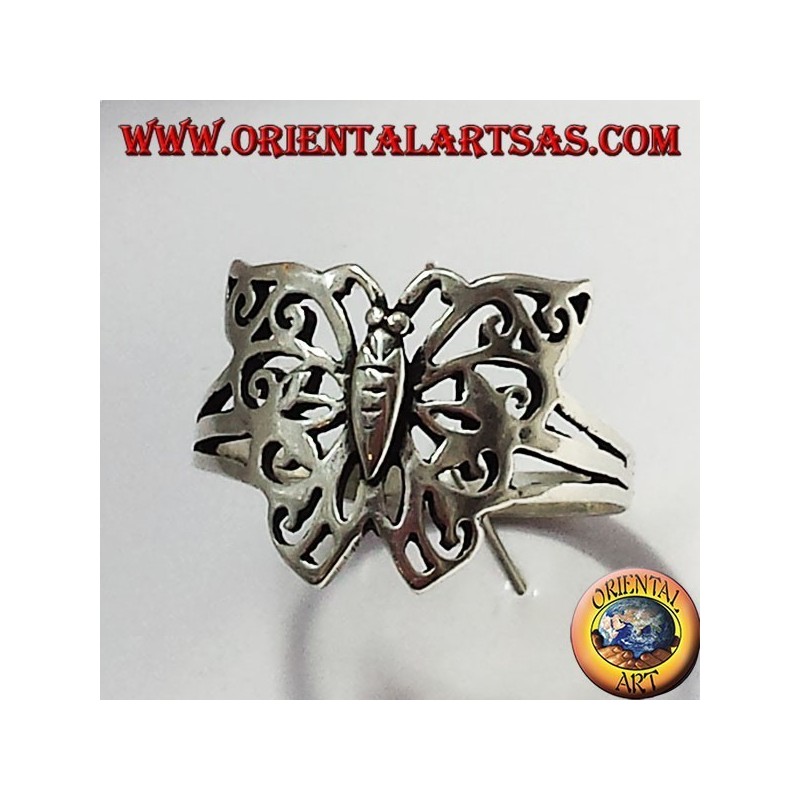 anello in argento farfalla