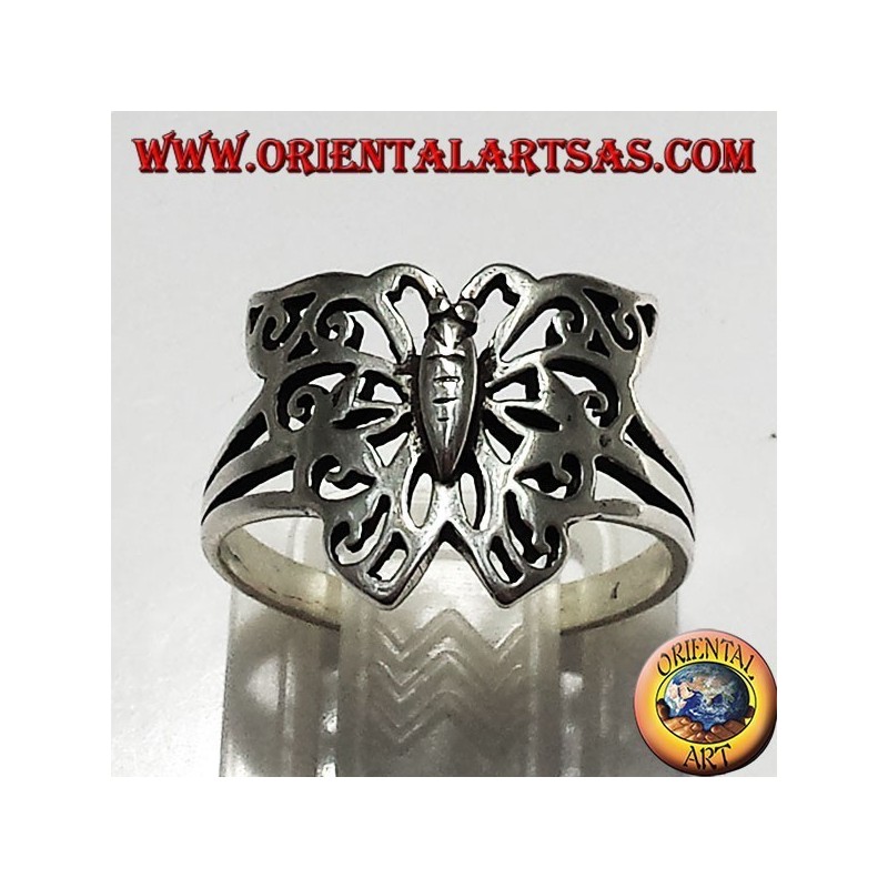 anello in argento farfalla