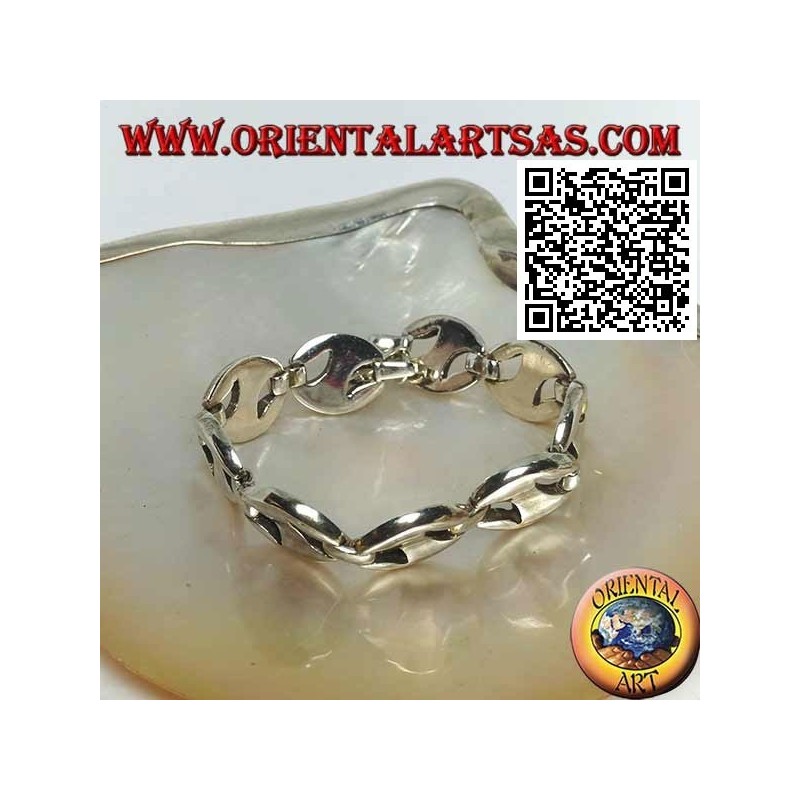 Bracciale Argento Ovali Traforati 20 cm | Oriental Art
