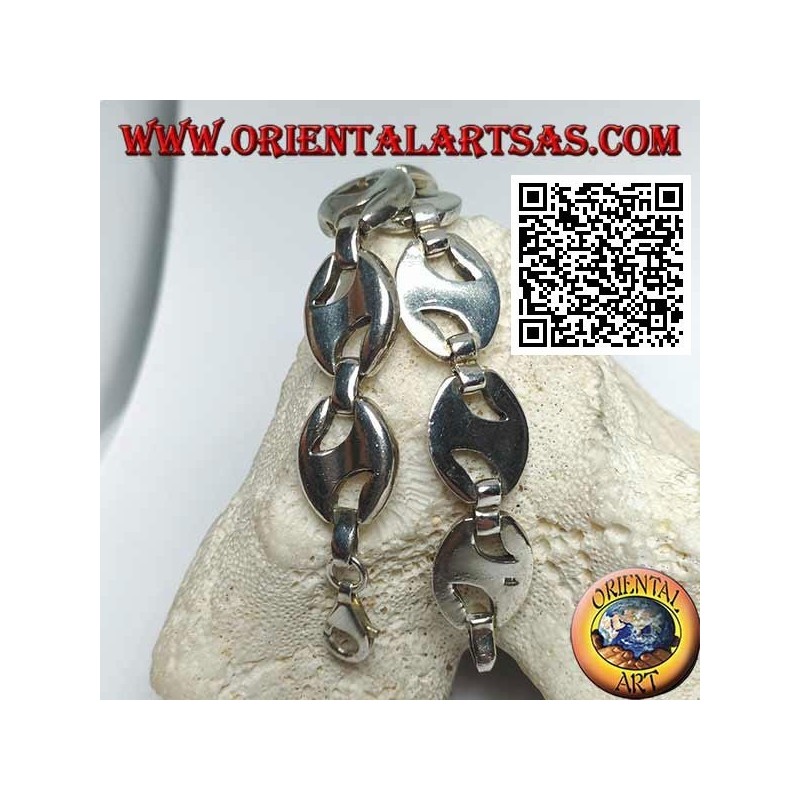 Bracciale Argento Ovali Traforati 20 cm | Oriental Art