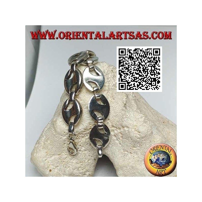 Bracciale Argento Ovali Traforati 20 cm | Oriental Art