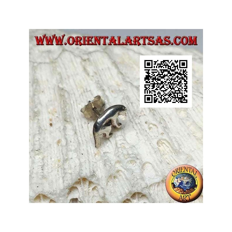 Mini silver earring, the tapir