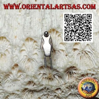 Mini orecchino d'argento, il manichino