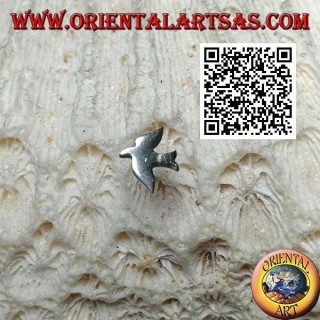 Mini pendiente de plata, la golondrina plana y suave