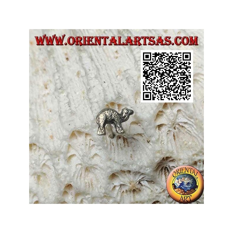 Boucle d'oreille mini argent, le dromadaire