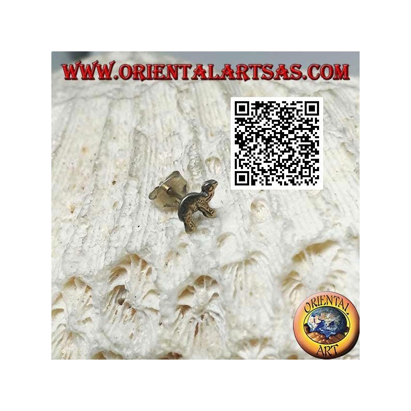 Mini silberner Ohrring, das Dromedar