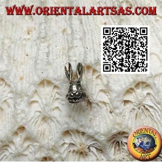 Mini boucle d'oreille en argent, le visage du lapin (Roger Rabbit)