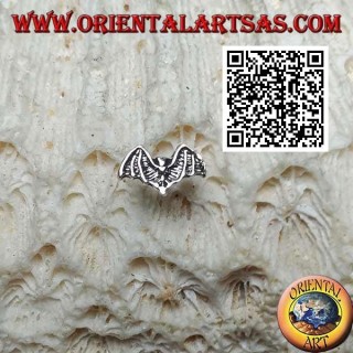 Mini silver earring, the bat