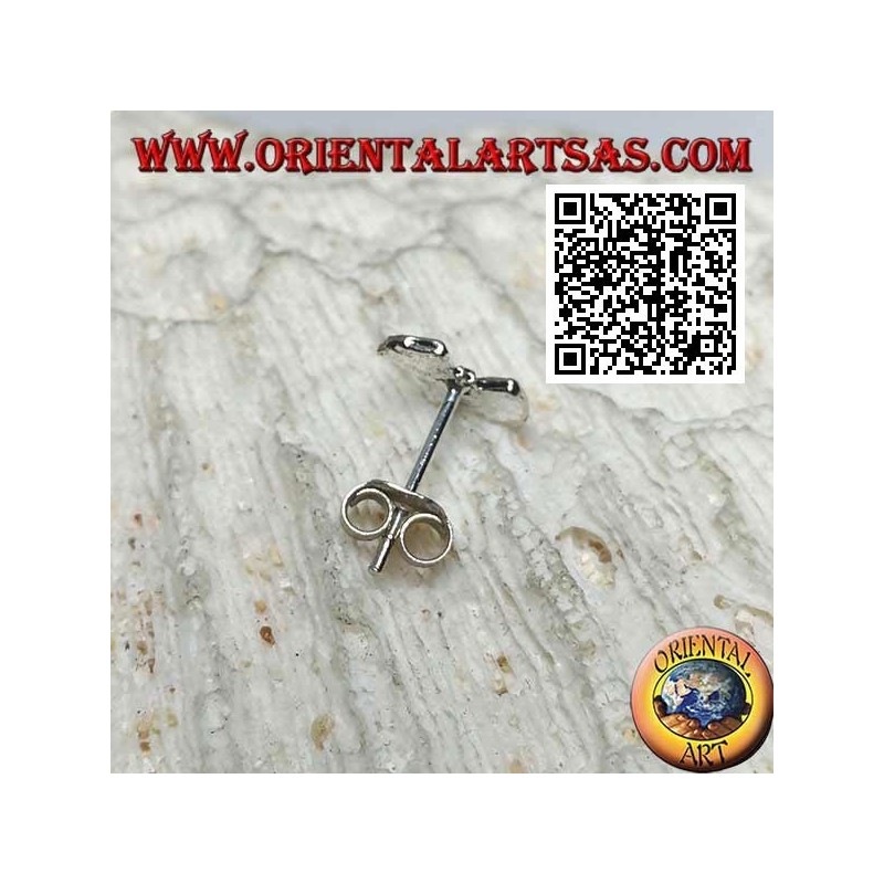 Mini silver earring, the bat