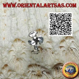 Mini silver earring, the fan