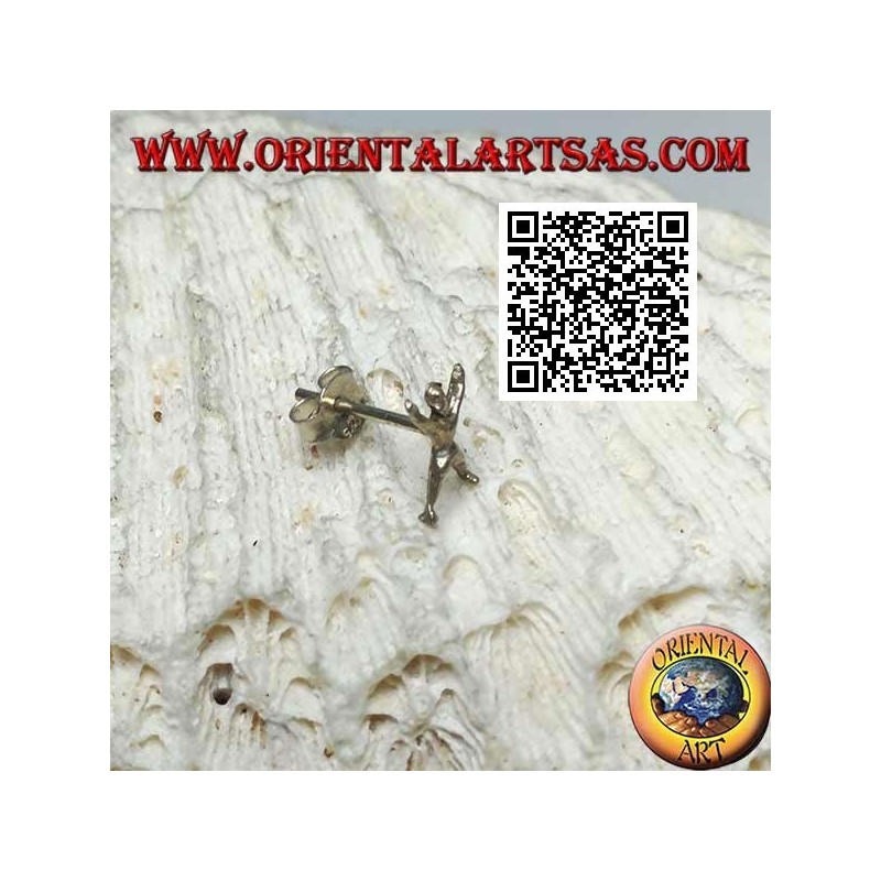 Mini silver earring, the free man