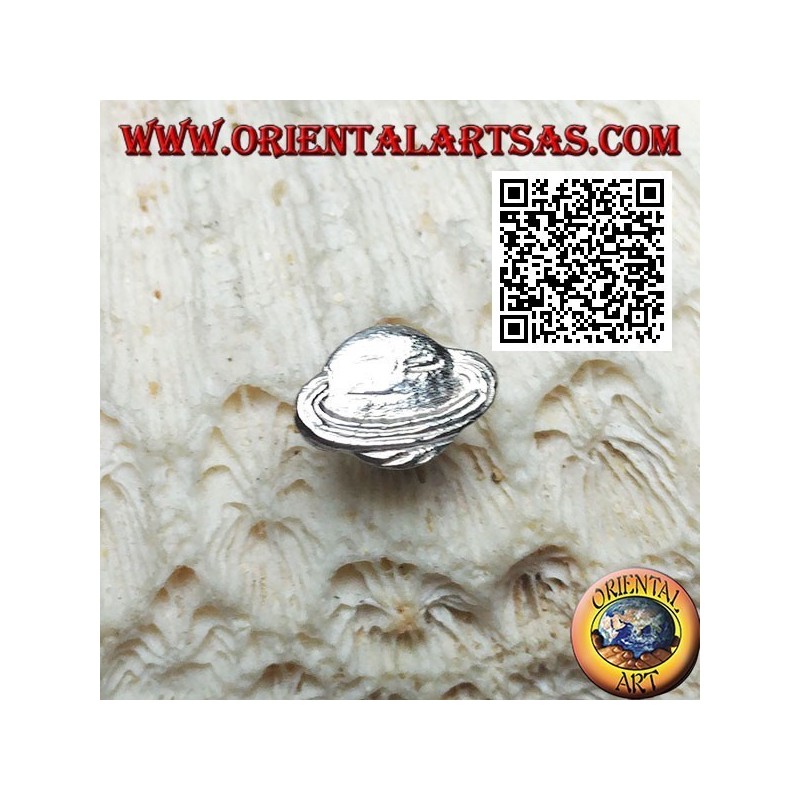 Mini Silberohrring, der Planet Saturn