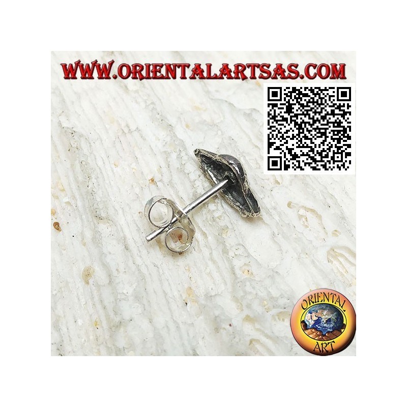 Mini silberner Ohrring, das UFO (das außerirdische Raumschiff)