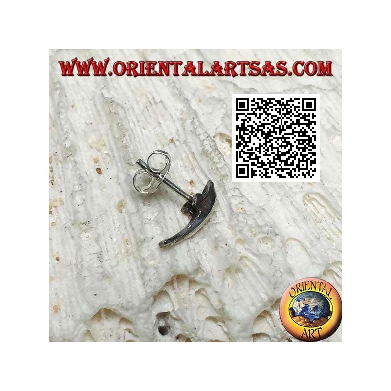 Mini silver earring, the dolphin